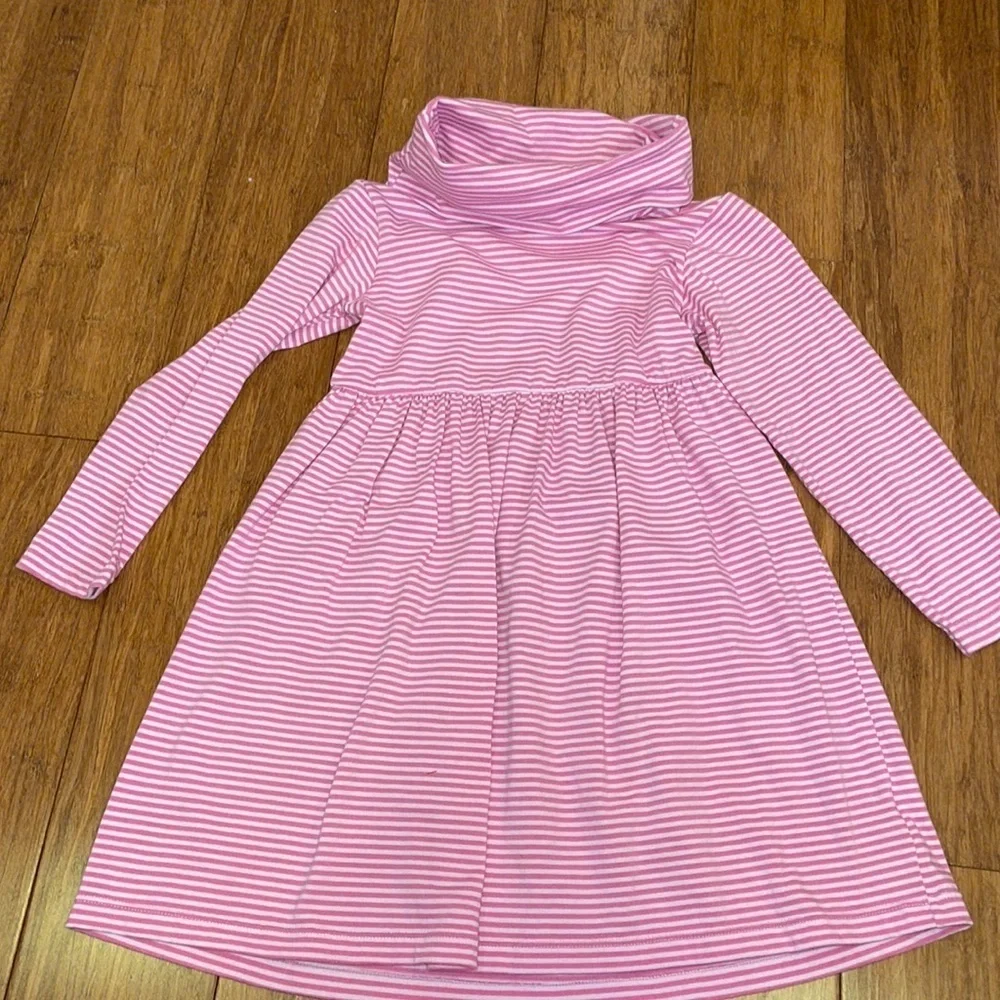 Peggy Green cowl neck hot pink and pale pink striped dress size 10-12 NWOT